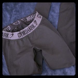 Gymshark flex leggings grey/black sz small